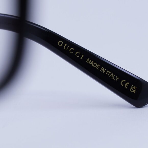 Gucci GG1446O 001 Eyeglasses Black 56mm Rectangle Frame - Picture 8 of 12